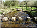 Stepping stones over Catlow Brook