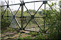 Gates across disused railway near Cupid