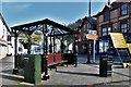 Corwen: Attractive bus shelter provided with seating