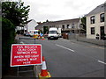 When red light shows wait here, Station Road, Ystradgynlais