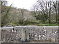 Boundary stone on Arncliffe Bridge, Littondale