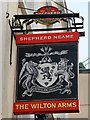 TQ2879 : The Wilton Arms sign by Oast House Archive