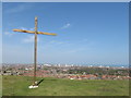 NZ3954 : Easter cross on Tunstall Hills, Sunderland by Malc McDonald