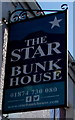 The Star Bunk House name sign, Bwlch, Powys