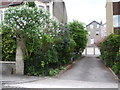 A lane to garages off St Matthew