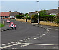 Temporary road signs at the southern end of Westfield Drive, Burnham-on-Sea