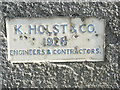 SD9946 : Mill Bridge, Cononley Lane - plaque by Stephen Craven
