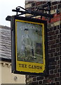 Sign for the Canon public house