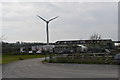 SW9546 : Wind turbine and Penhale Farm by Simon Mortimer