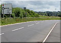 Transfer station direction sign, Llanfoist