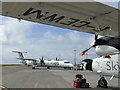 Flybe turboprop at Newquay airport