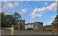 The entrance to Towcester Racecourse