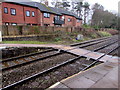 Level crossing at the southern end of Hawarden railway station, Flintshire