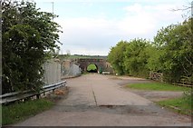 SP4575 : Railway bridge by Rugby gas depot by David Howard
