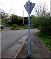 Cycle route 468 marker near Rhymney