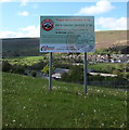 Ysgol Idris Davies 3-18/Idris Davies School 3-18 name sign, Rhymney