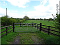 Field entrance near Agden Hall