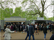 TQ2979 : Fast food stalls in St James's Park by Stephen Craven