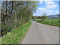 Road beside River Lyon approaching Comrie Bridge