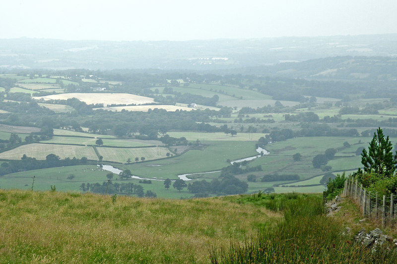 The Teifi valley west of Llanddewi... © Roger Kidd :: Geograph Britain ...