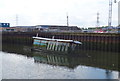 Sinking houseboat on Mill Pool, Barking