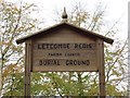 Cemetery sign