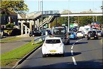 NO3932 : Pedestrian Bridge over Kingsway at Strathmartine Rd Junction by David Dixon