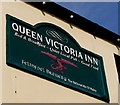 Queen Victoria Inn name sign, Blaenavon