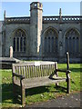 Dedicated bench in the grounds of Holy Cross