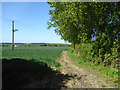 Footpath running north from Elverland Lane