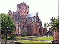 NY3955 : A wet day at Carlisle Cathedral by Andrew Abbott