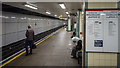 TQ3682 : Platform, Mile End Underground Station  by Rossographer
