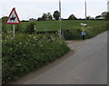 SO5418 : Warning sign - horse riders, Llangrove Road near Trewen, Herefordshire by Jaggery