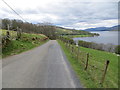 Road beside the south-eastern shore of Loch Tay near to Margbeg