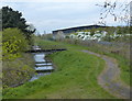 Footbridge across a drainage ditch