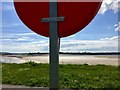 Life belt at Loughor estuary