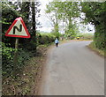 Warning sign - bends, Llangrove Road, Trewen, Herefordshire