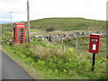 NM3819 : Phone box and mail box on the road to Uisken by M J Richardson