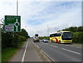 Wrexham Road (A483) approaching roundabout