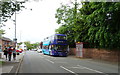 Bus stop and shelter on Chester Road, Rossett