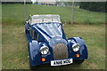 View of a Morgan Roadster in the Coffee and Cars event at the Museum of Power