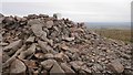 NT9419 : Summit cairn, Hedgehope Hill by Richard Webb