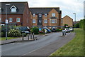 Modern housing beside the railway