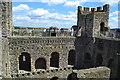 TQ7468 : View across the top of Rochester Castle keep by David Martin