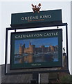Sign for the Caernarvon Castle, Birkenhead