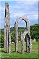 Wooden arches on Fort Pitt Hill