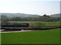 West Coast Mainline train approaching Auldgirth