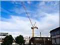 Tower crane at De Montfort Mews