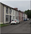 Houses on the east side of Edward Street, Ystrad Mynach