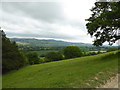 View from a field track way above Brockton and Worthen